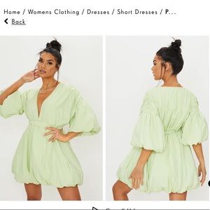 GREEN PUFF DRESS from PLT size 4 NWT